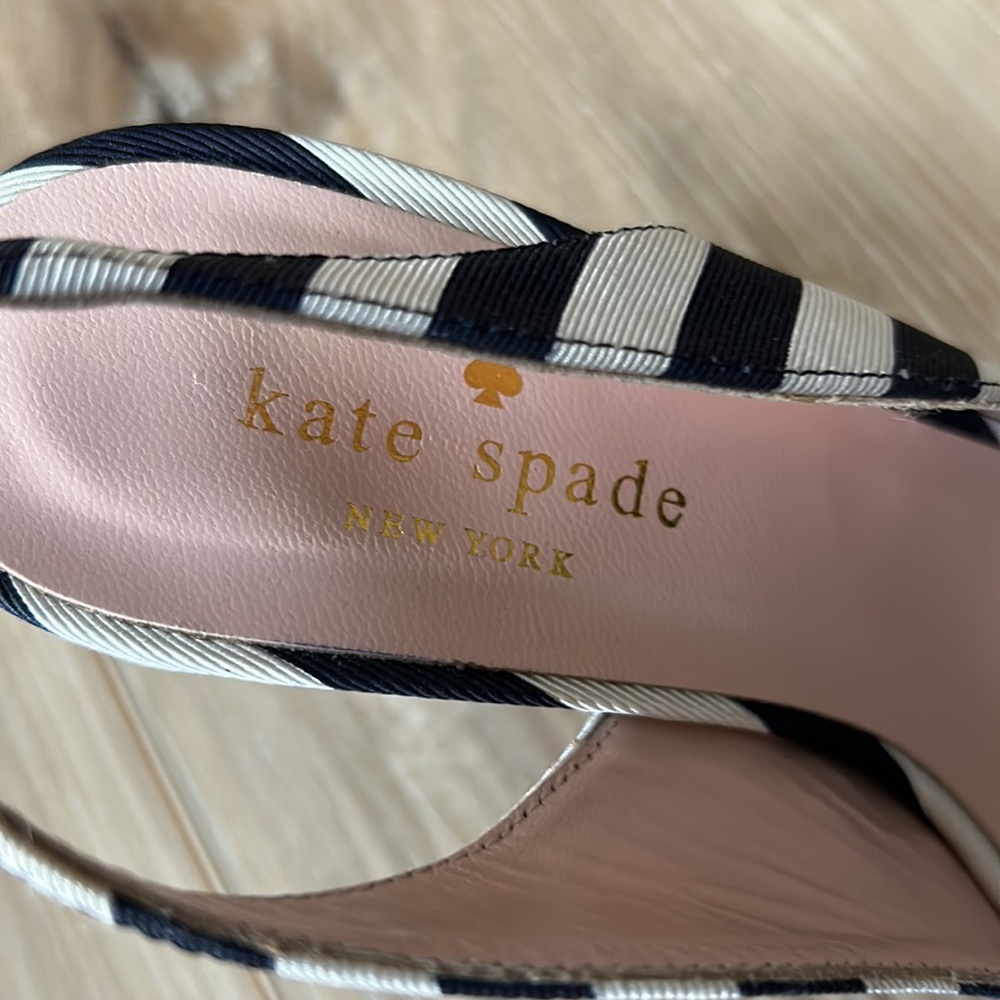 Kate Spade Celeste striped sling back heels - Picture 4 of 13